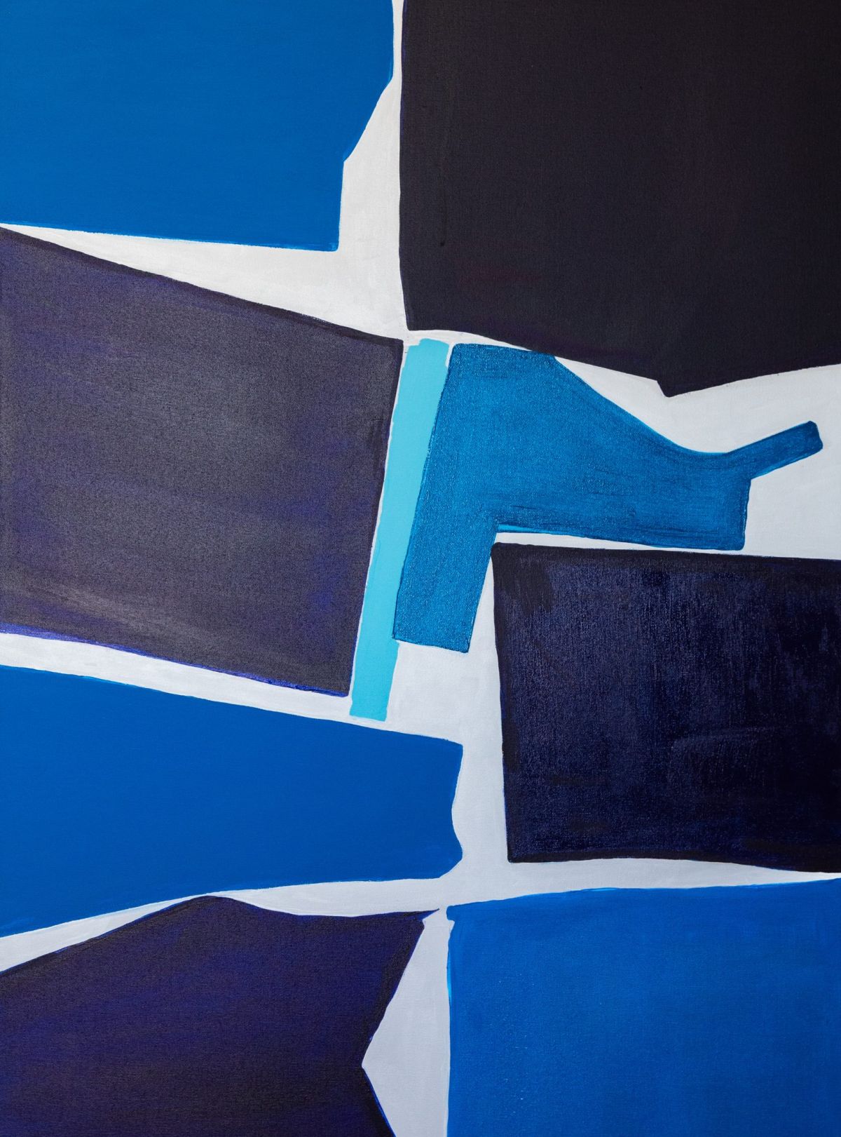 Primary Series 2 Works on Canvas Blue