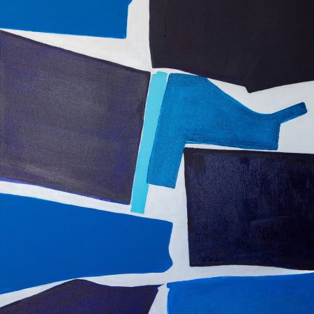 Primary Series 2 Works on Canvas Blue